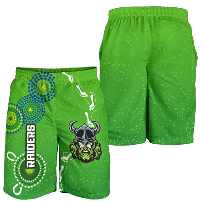 Canberra Raiders Men Shorts Indigenous Country Style