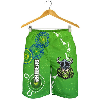 Canberra Raiders Men Shorts Indigenous Country Style