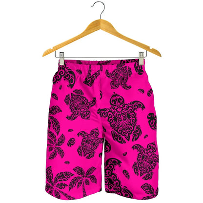 Hawaii Shorts Tribal Turtle Palm Tree All Over Print Men's Shorts