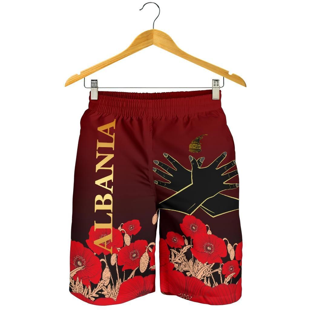Albania Flag Double Eagle Hand Men's Shorts
