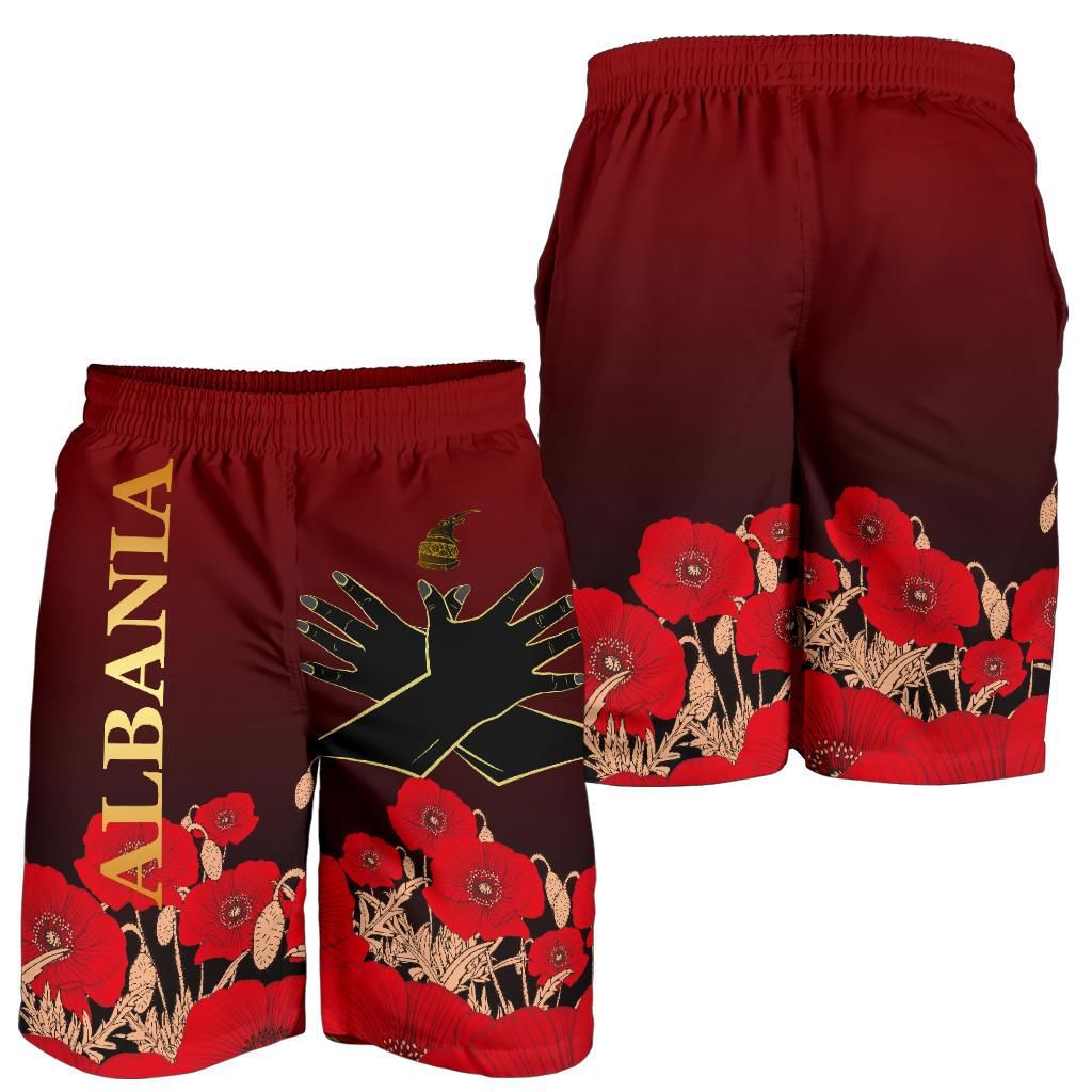 Albania Flag Double Eagle Hand Men's Shorts