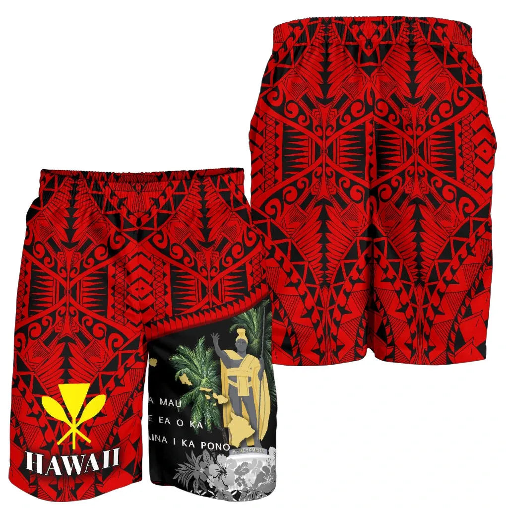 Hawaii King Kamehameha Kanaka Maoli Flag Men Shorts Road To Hometown