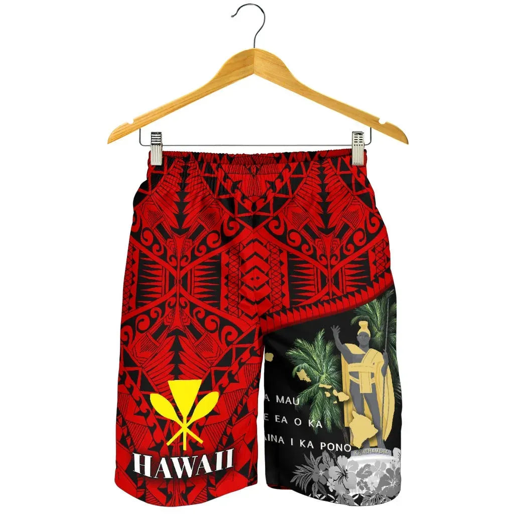 Hawaii King Kamehameha Kanaka Maoli Flag Men Shorts Road To Hometown
