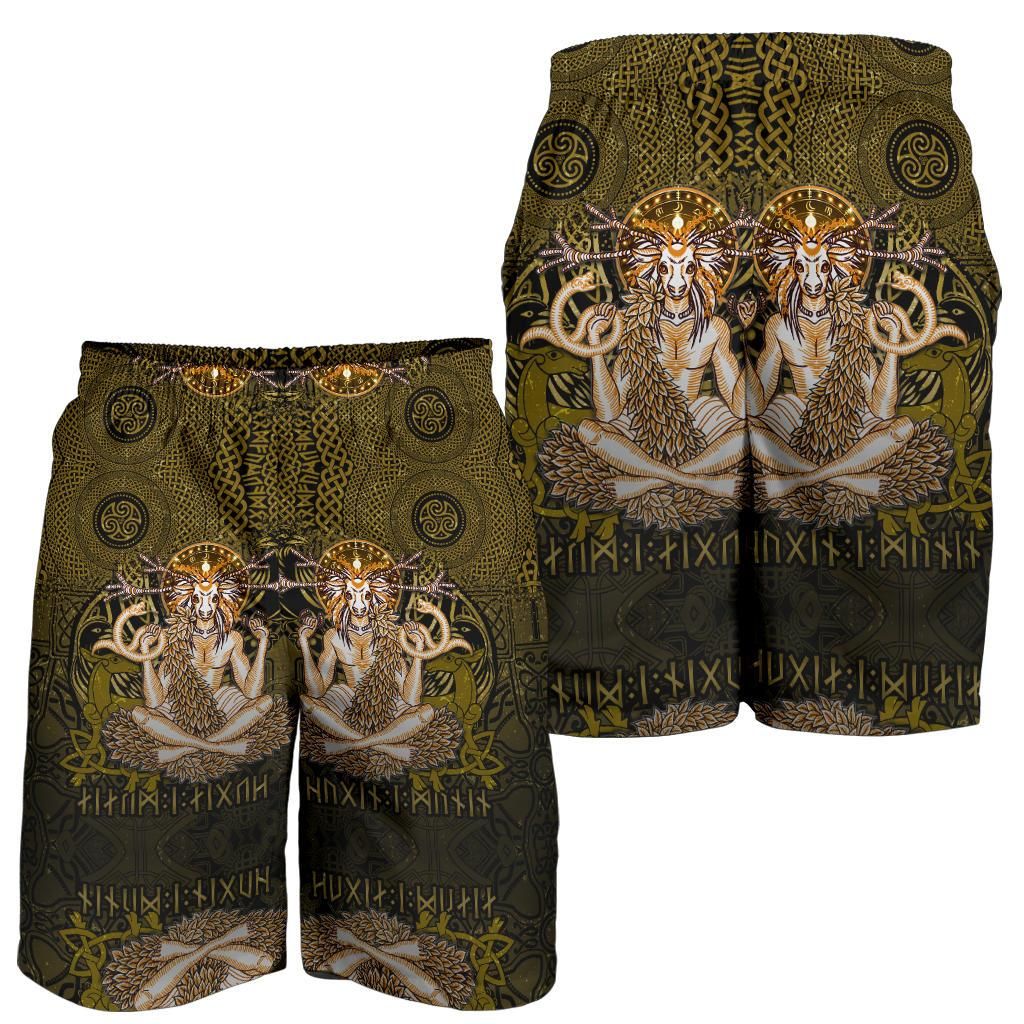 Cernunnos Goddess All Over Print Men's Shorts Celtic God of the Forest