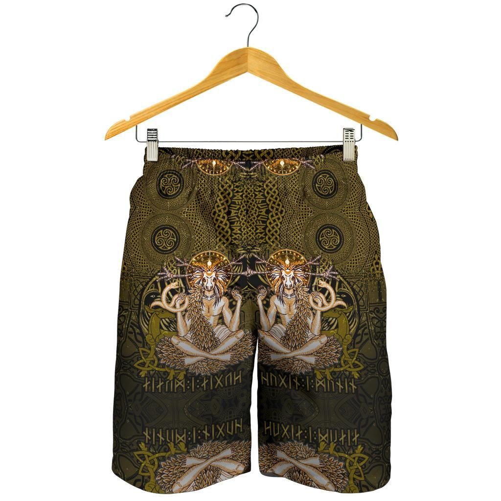 Cernunnos Goddess All Over Print Men's Shorts Celtic God of the Forest