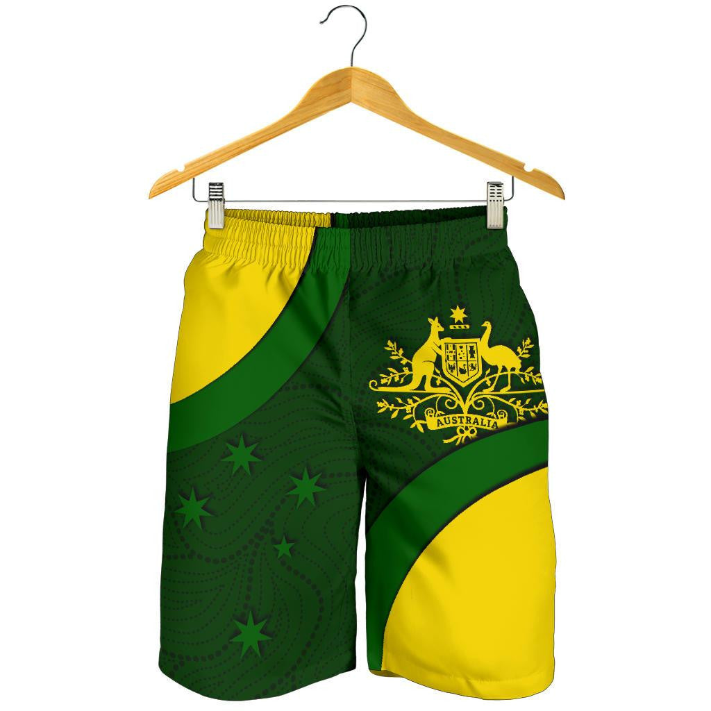 Australia Shorts Australia Coat of Arms Shorts National Colors Men