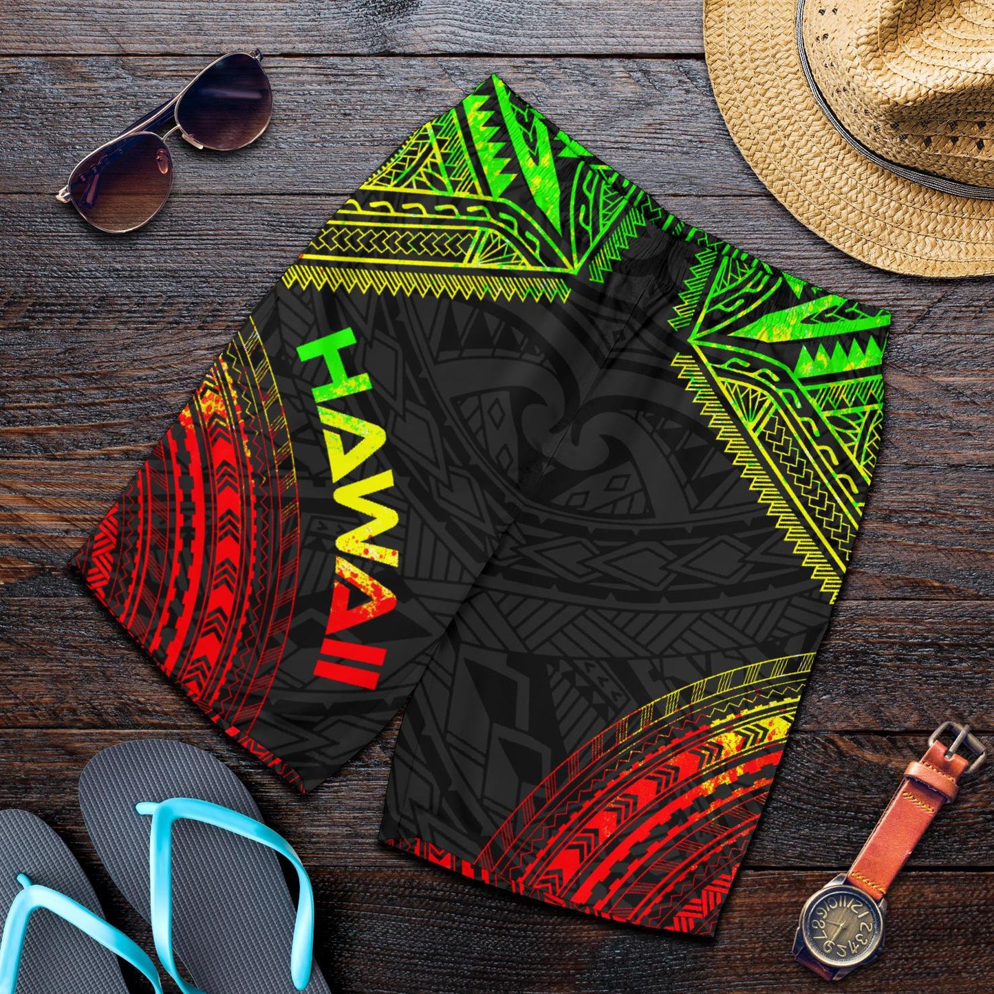 Hawaii Shorts Tribal All Over Print Men's Shorts