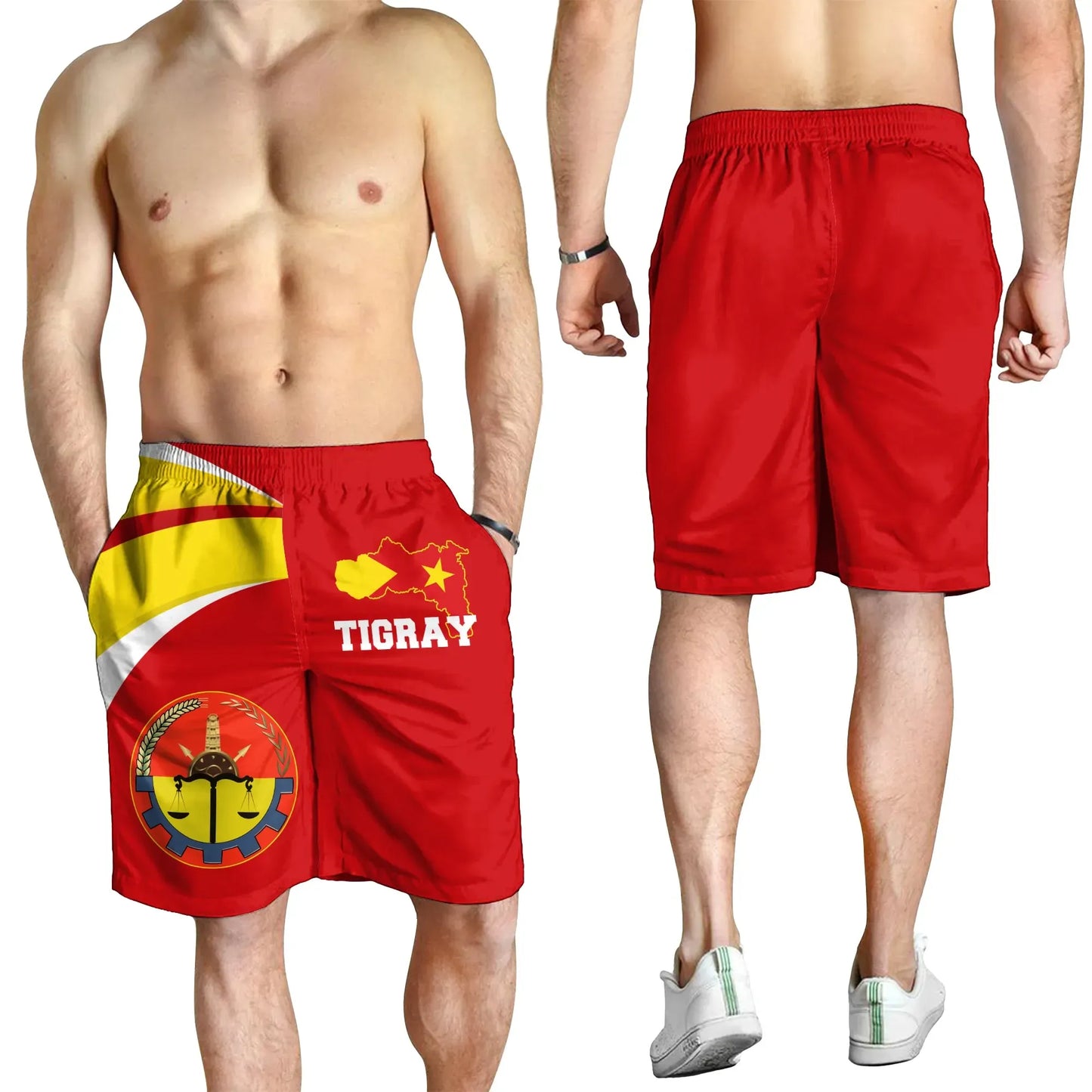 Tigray Short Tigray Flag Official Seal Red Men