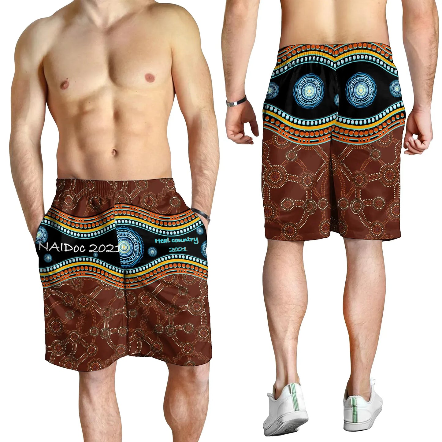 Australia Men's Short Naidoc Week 2021 Heal Country