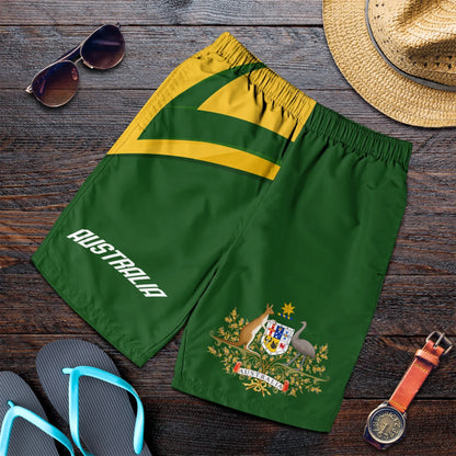 Australia Men Shorts Australia Coat Of Arms Active Sport