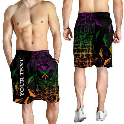 Hawaii Custom Personalised Men's Shorts Kanaka Maoli Rocket Style 8