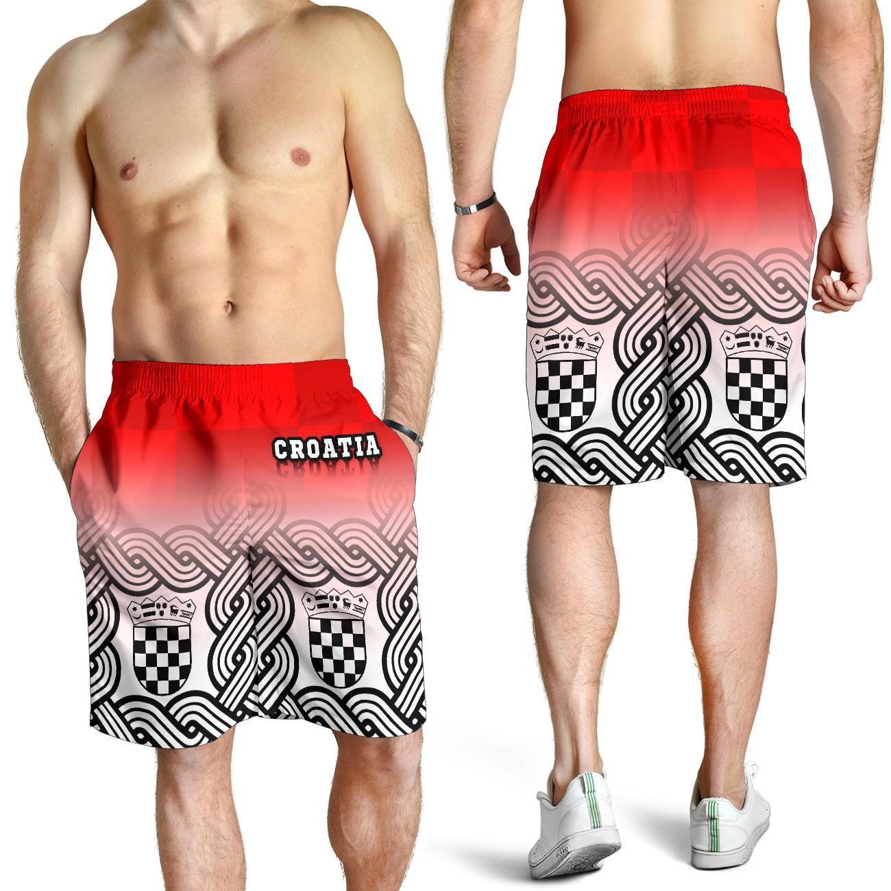 Croatia Men's Shorts Croatian Wattle Coat Of Arms