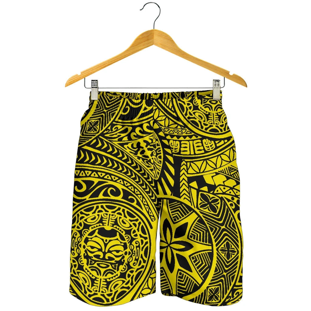 Hawaii Shorts Tribal Tiki Sun God All Over Print Men's Shorts