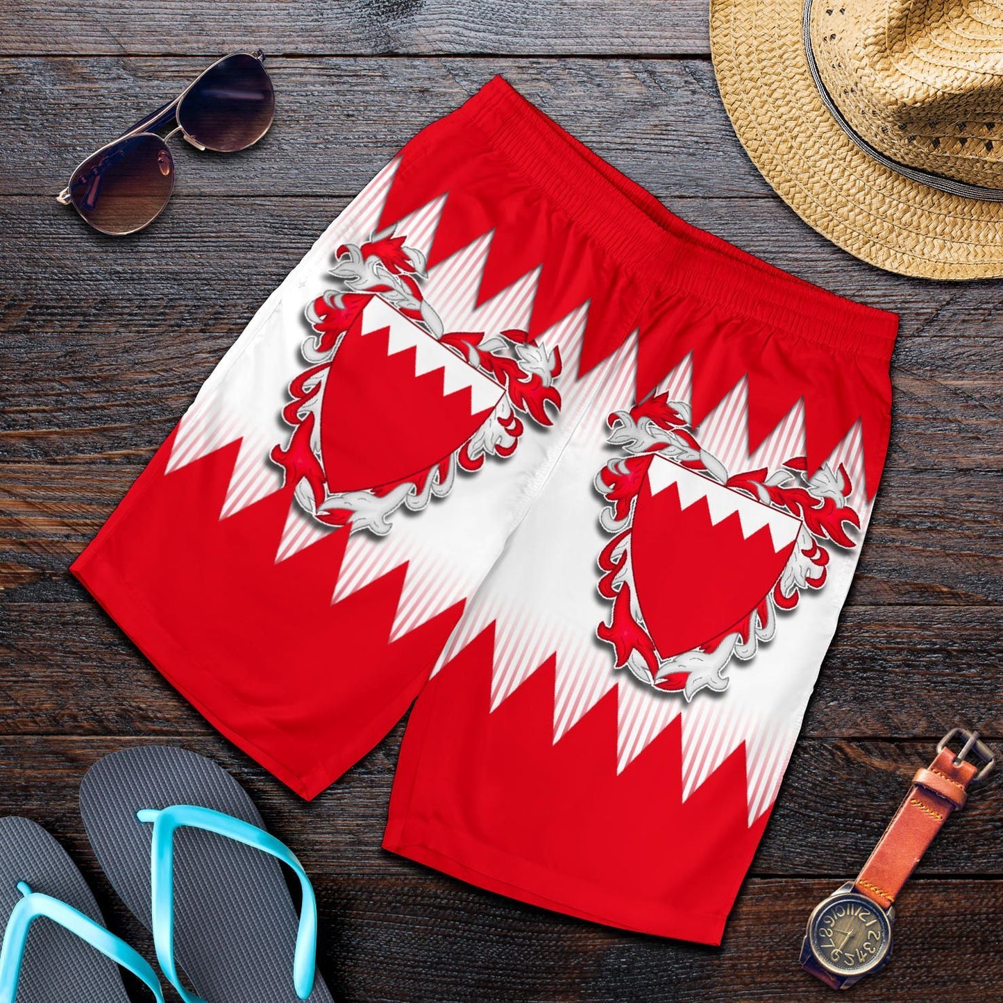 Bahrain Special Flag Style All Over Print Men's Shorts