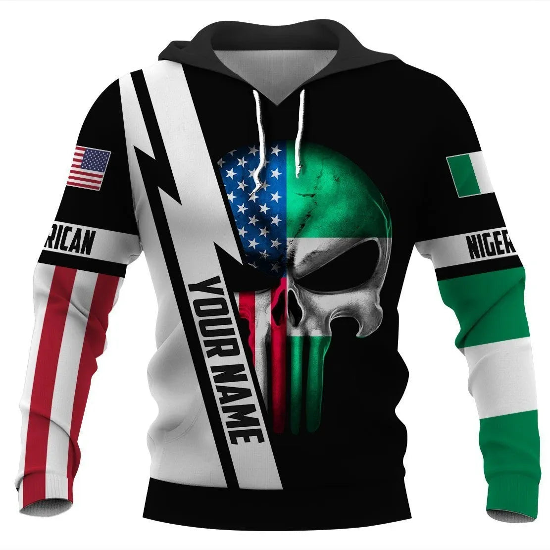 Custom Nigeria Hoodie 3D Full Printing