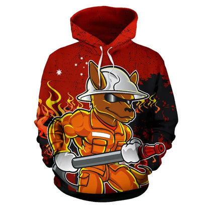 Australia Hoodie Kangaroo Firefighter The World'S Greatest