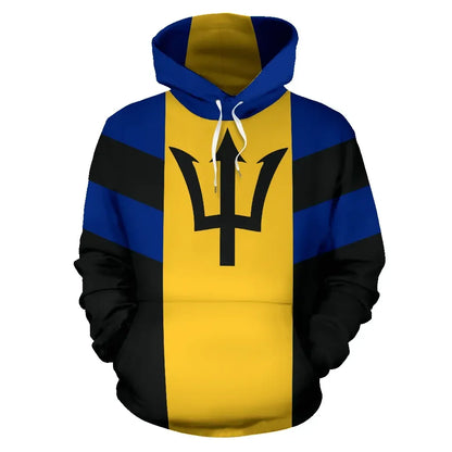 Barbados Hoodie Barbados Flag Unisex Zip Hoodie