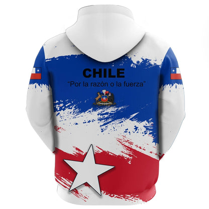 Chile Hoodie Chile Flag Brush
