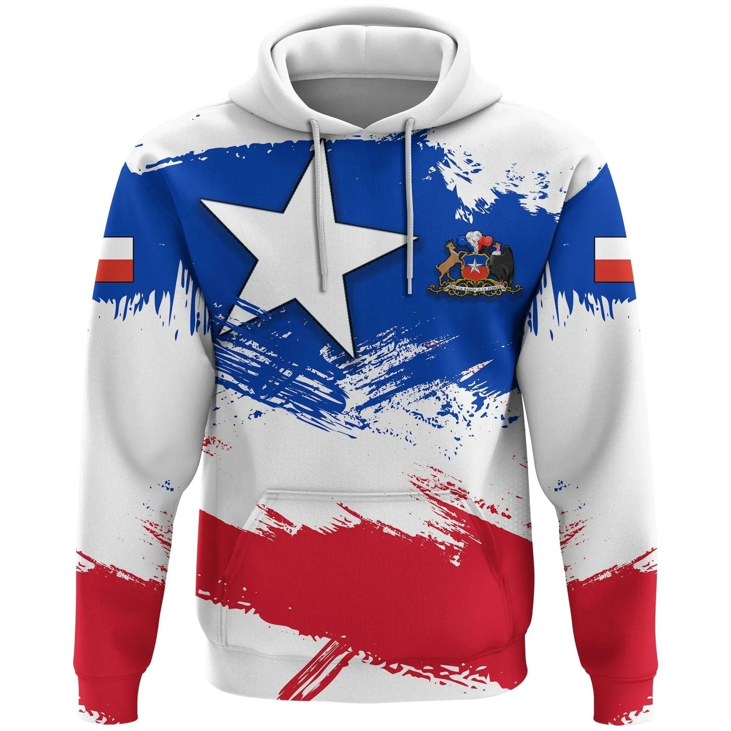 Chile Hoodie Chile Flag Brush