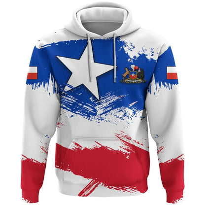 Chile Hoodie Chile Flag Brush