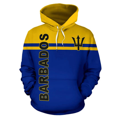 Barbados All Over Hoodie Horizontal Style