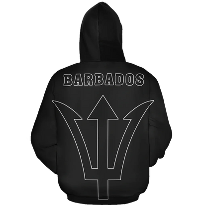 Barbados In Me All Over Hoodie Black
