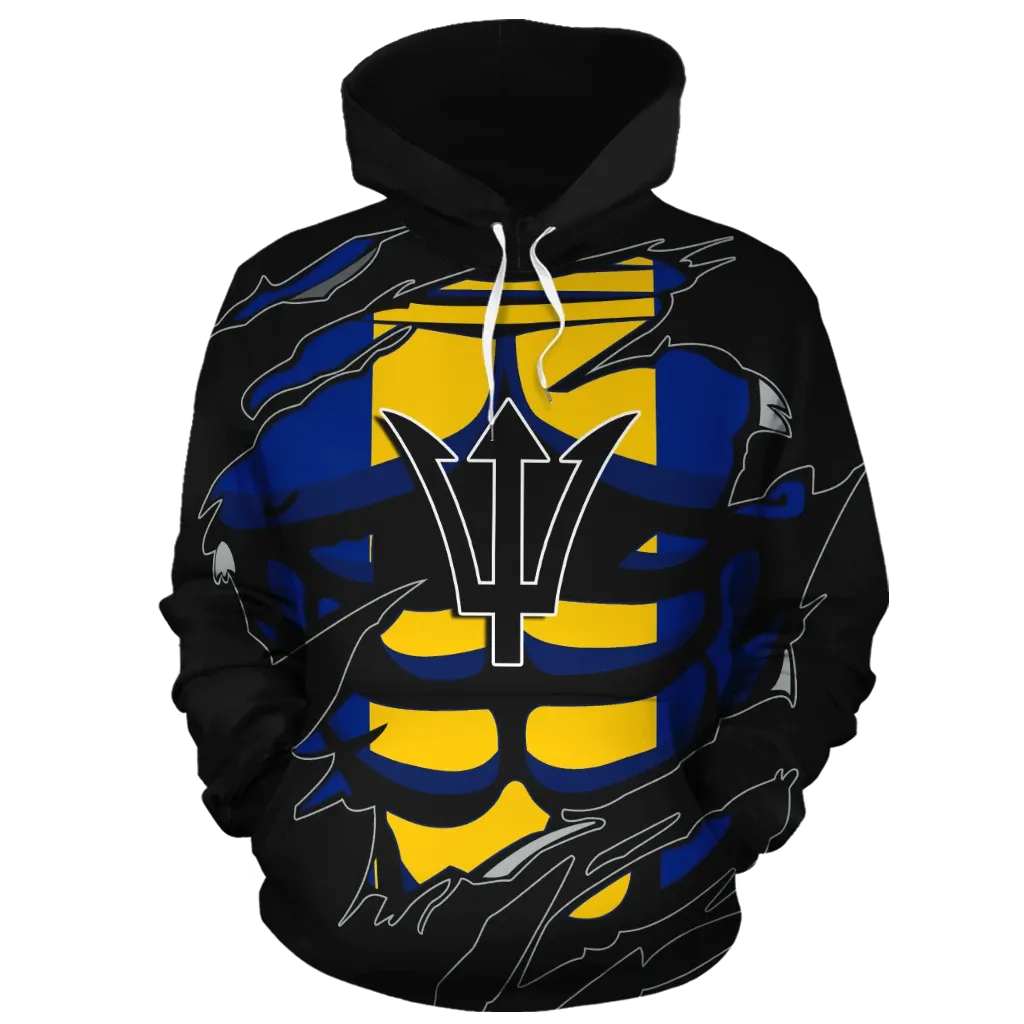 Barbados In Me All Over Hoodie Black