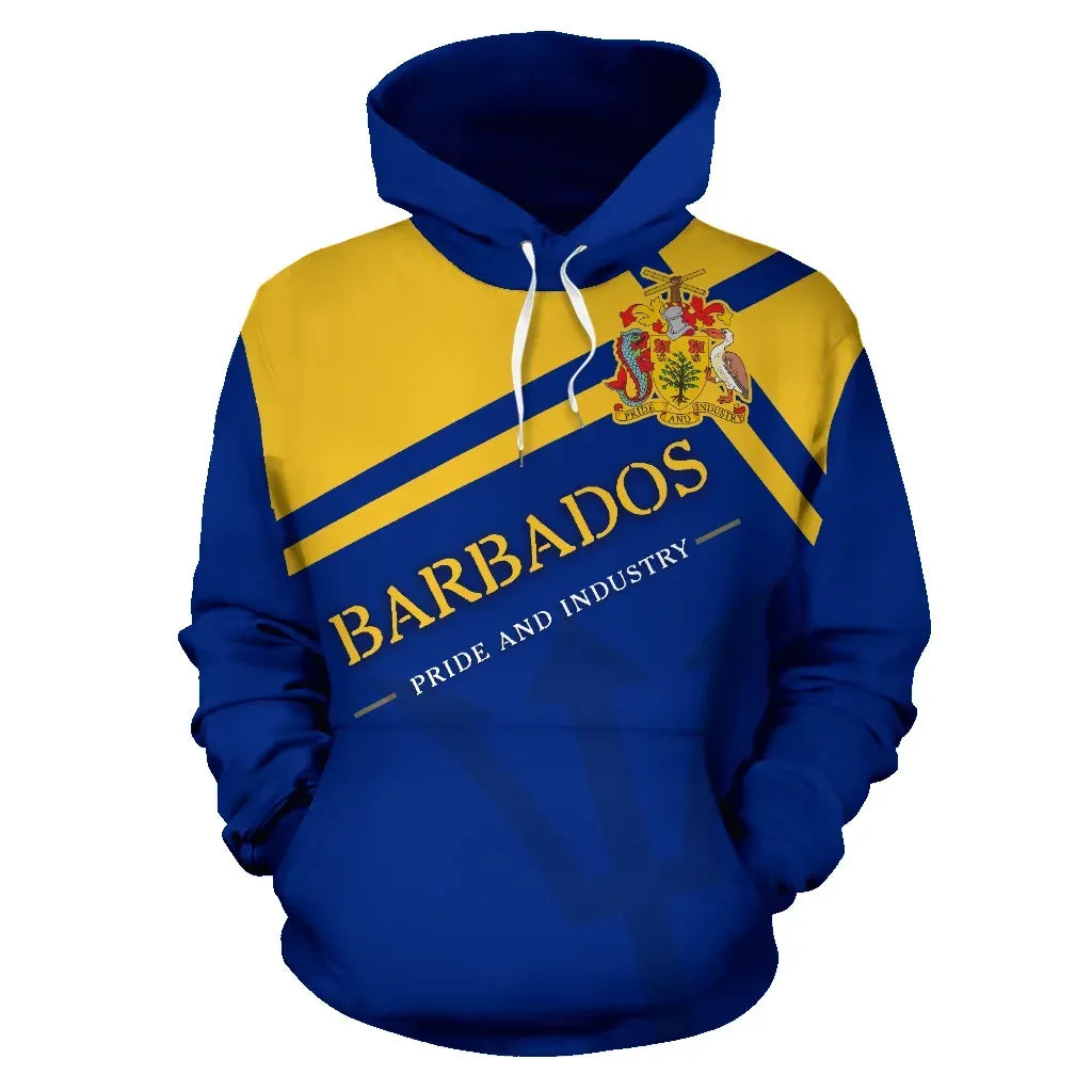Barbados Forever Hoodie Barbados Pride Unisex Printed Zip Hoodie