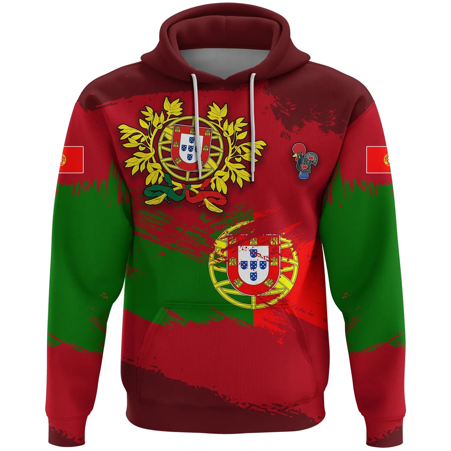 Portugal Hoodie Portugal Flag Brush