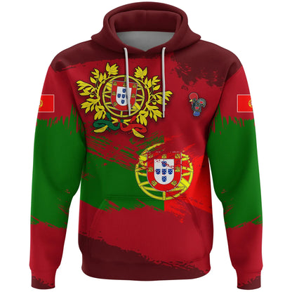 Portugal Hoodie Portugal Flag Brush