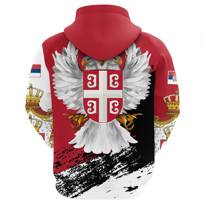 Serbia Hoodie Serbian White Eagle