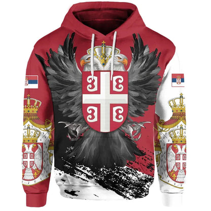 Serbia Hoodie Serbian Eagle Tattoo