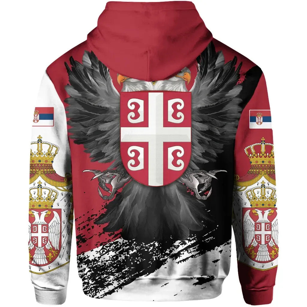 Serbia Hoodie Serbian Eagle Tattoo