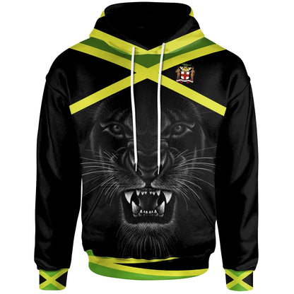 Africa Hoodie Jamaica Coat Of Arm, Flag Color