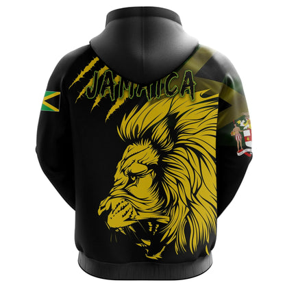 Jamaica Hoodie Lion Coat Of Arms All Over Hoodie