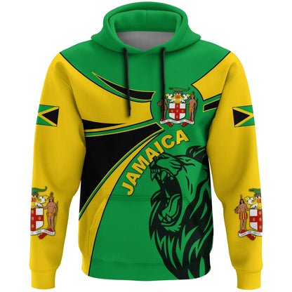 Jamaica Hoodie, Jamaica Round Coat Of Arms Lion