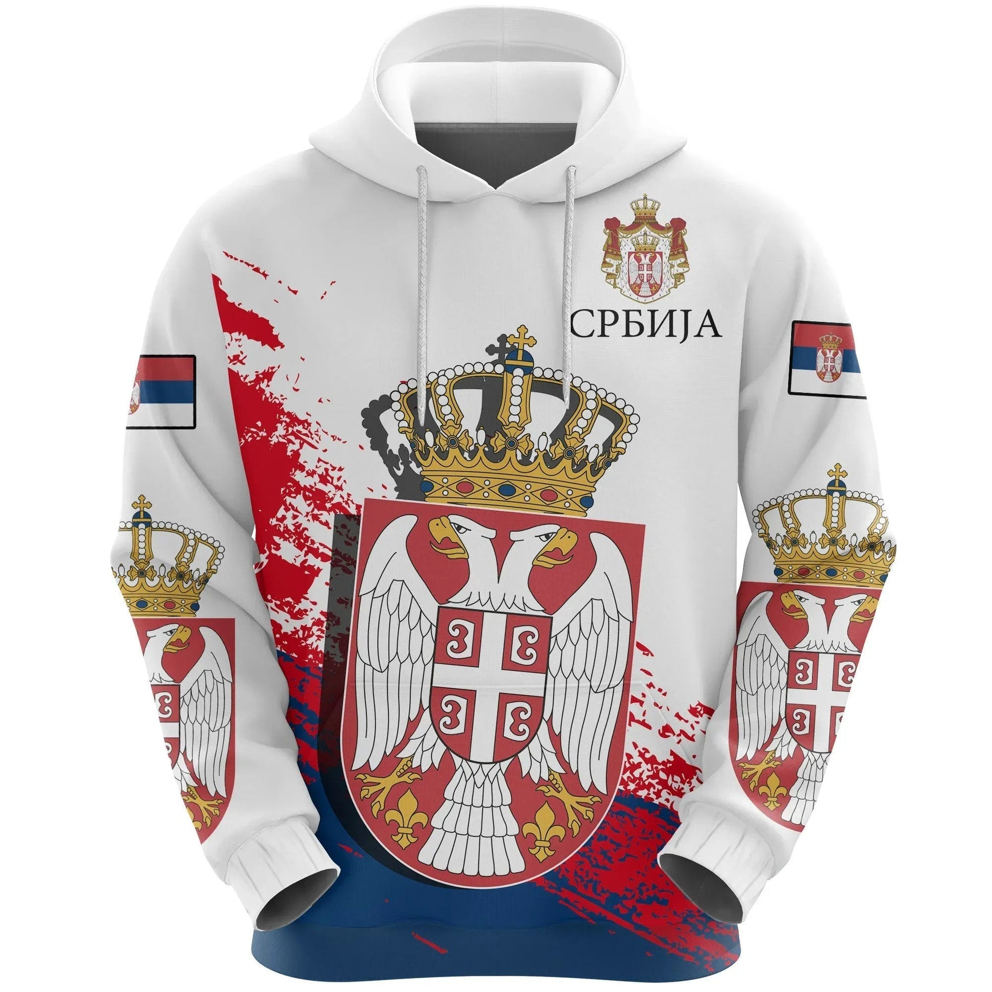 Serbia Special Hoodie White Version