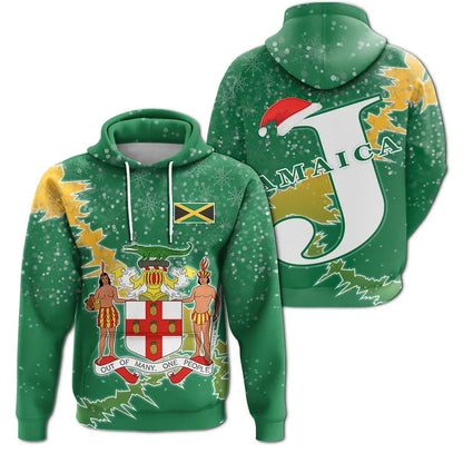 Jamaica Christmas Coat Of Arms Hoodie X Styl