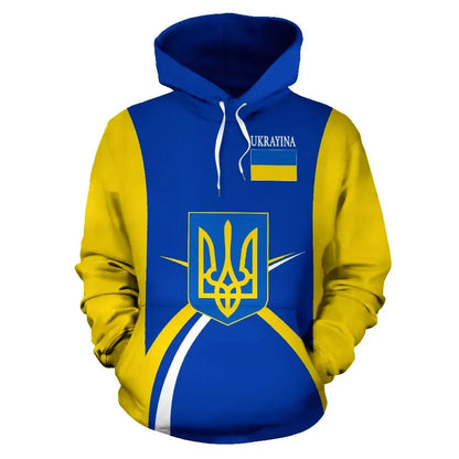 Ukrayina Ukraine Hoodie Coat Of Arms Sports Style