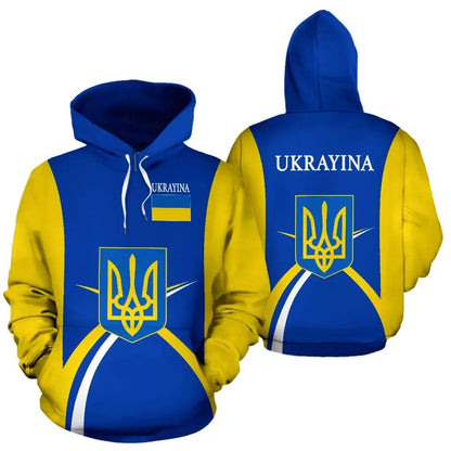 Ukrayina Ukraine Hoodie Coat Of Arms Sports Style