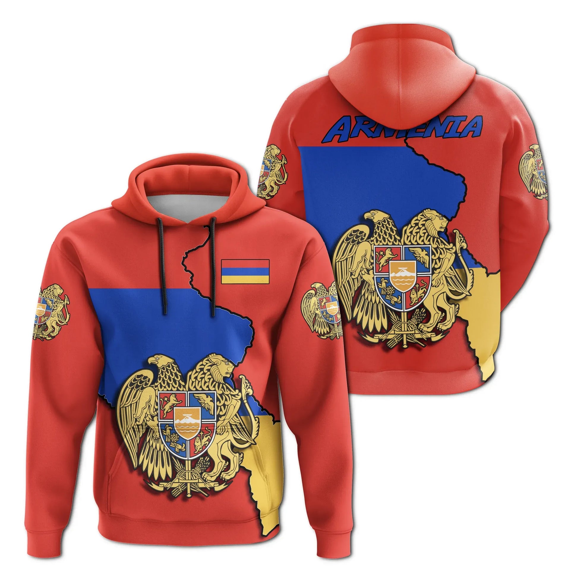 Armenia Coat Of Arms Flag Armenia Map Hoodie Jw
