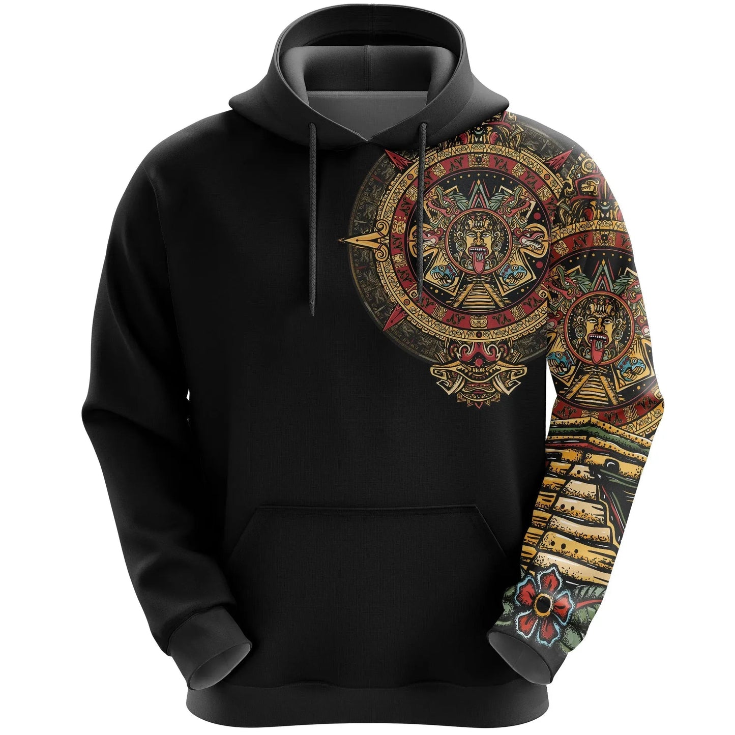 Mexico Hoodie Aztec Sun Stone Tattoo