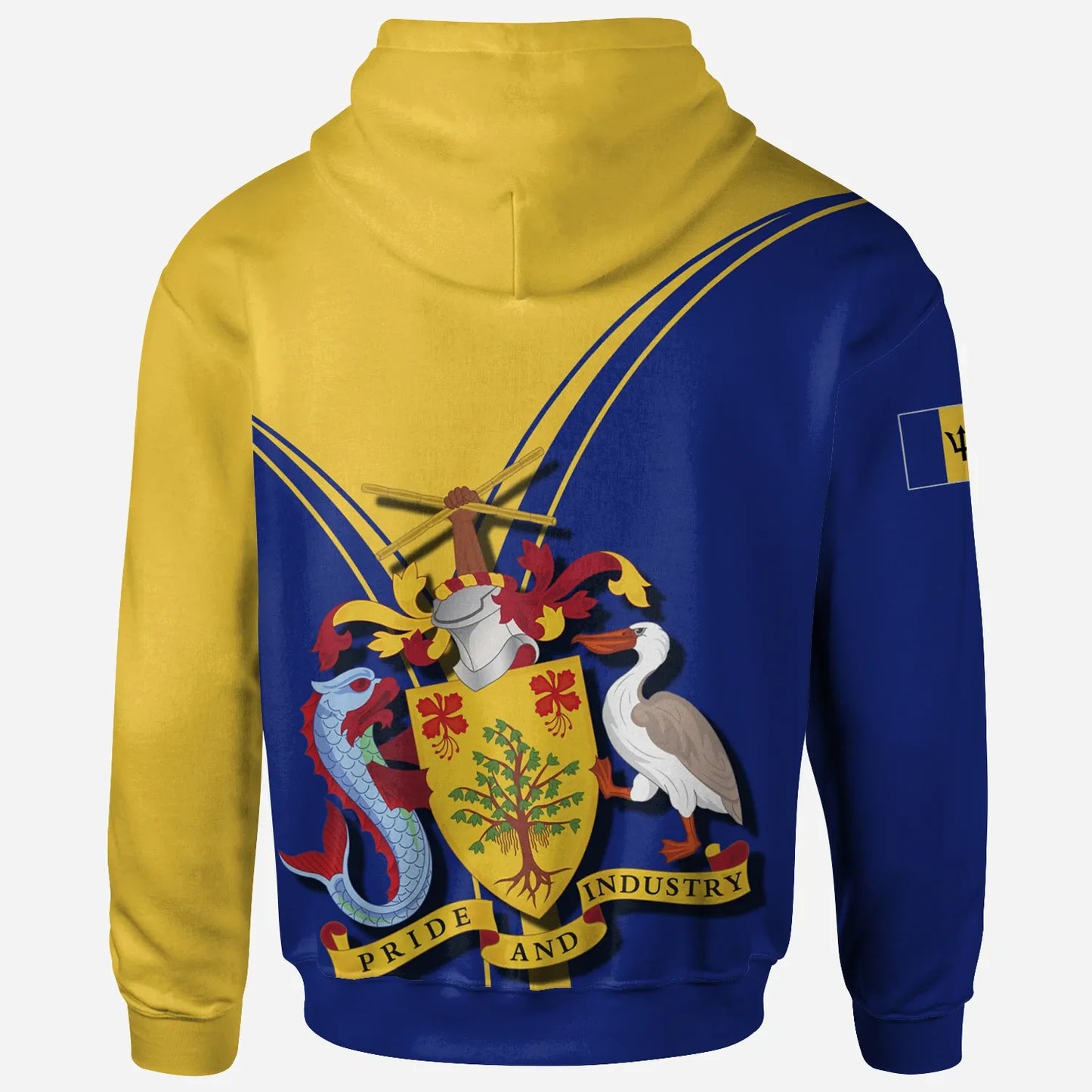 Barbados Hoodie Barbados Coat Of Arms & Flag