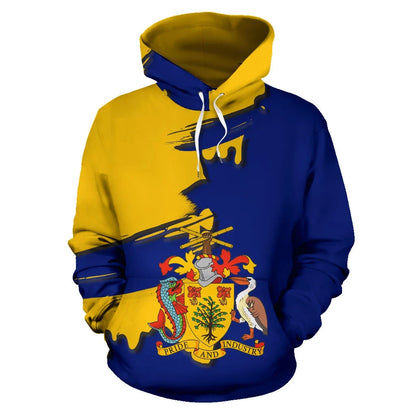 Barbados Coat Of Arms Unique Hoodie Scratch Style