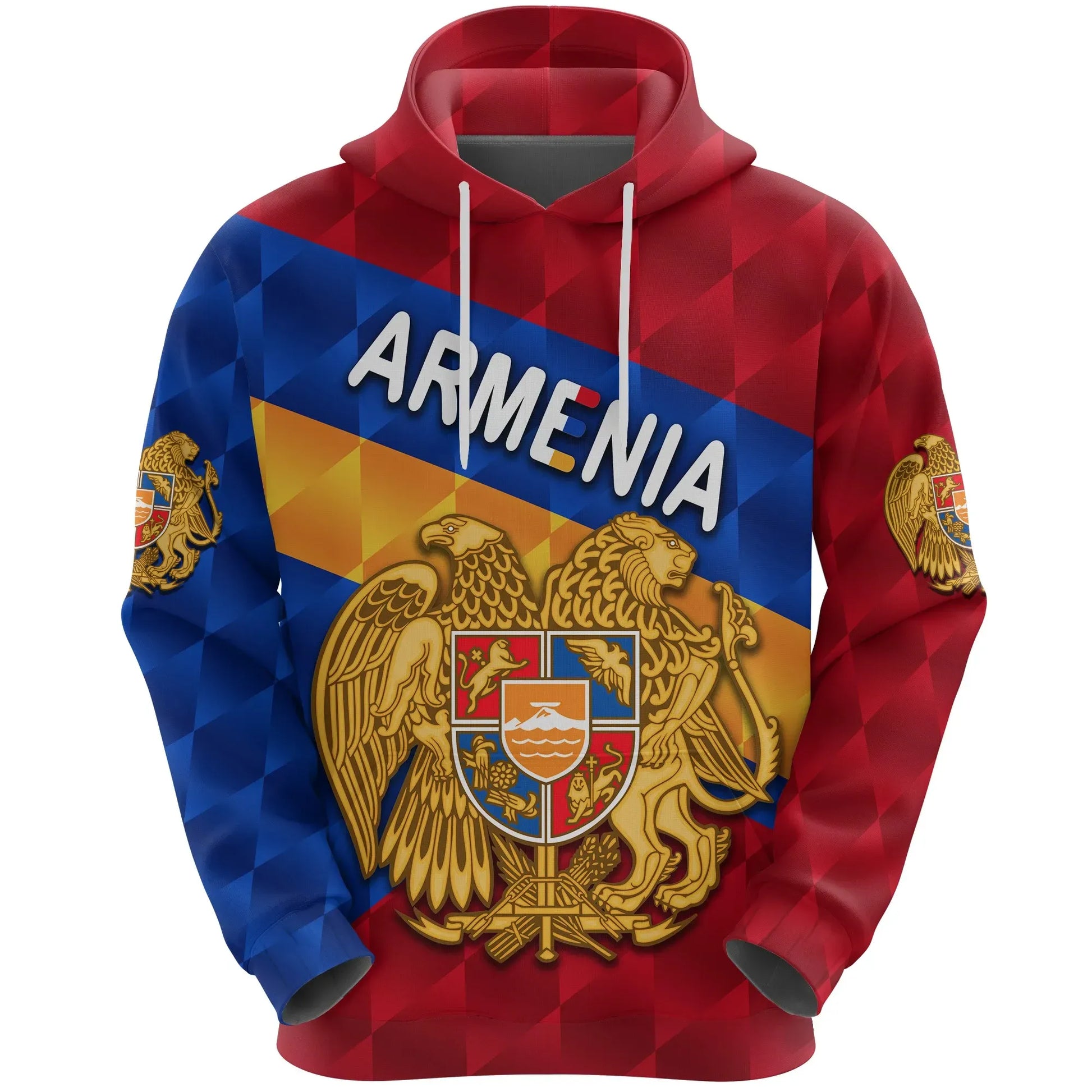 Armenia Hoodie Sporty Style Armenia Coat Of Arms Unisex Printed Zip Hoodie