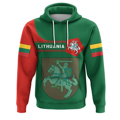 Lithuania Hoodie Coat Of Arms Simple Style8