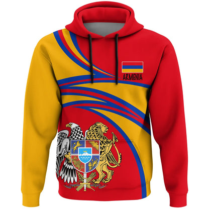 Armenia Hoodie Armenia Coat Of Arms Zip Unisex Printed Hoodie