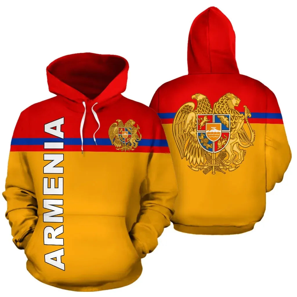 Armenia All Over Hoodie Horizontal Style