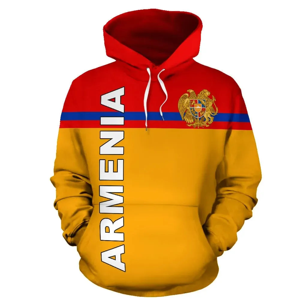 Armenia All Over Hoodie Horizontal Style