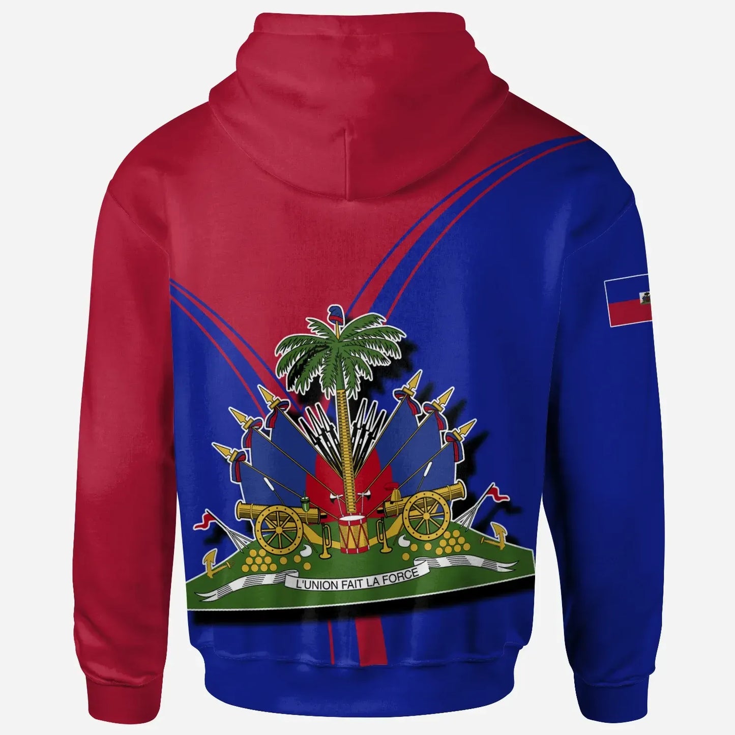 Haiti Hoodie Haitian Pride Haiti Coat Of Arms Printed Hoodie